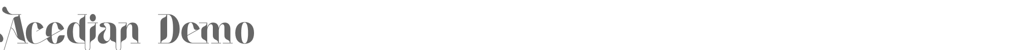 Sample characters Acedian Font